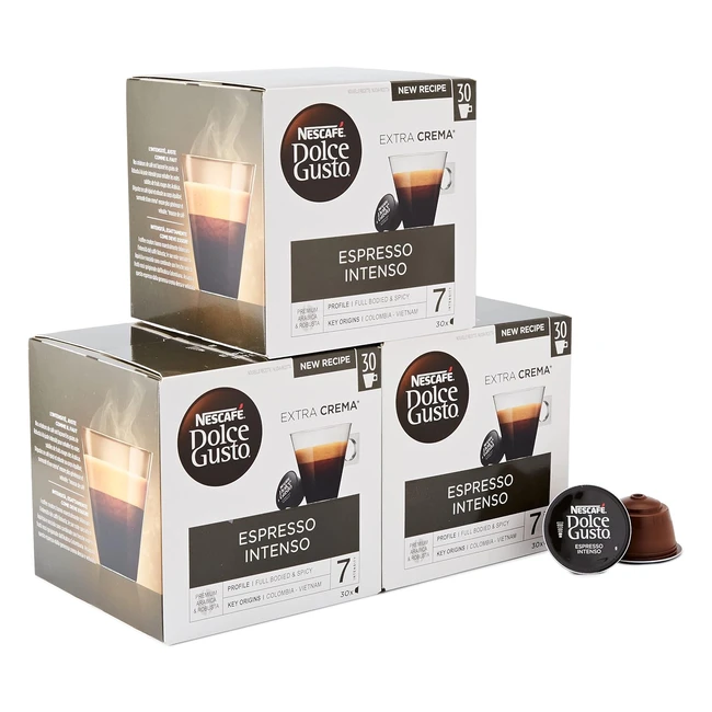 Nescafé Dolce Gusto Espresso Intenso 90 Capsules - Pack de 3 botes XL x 30