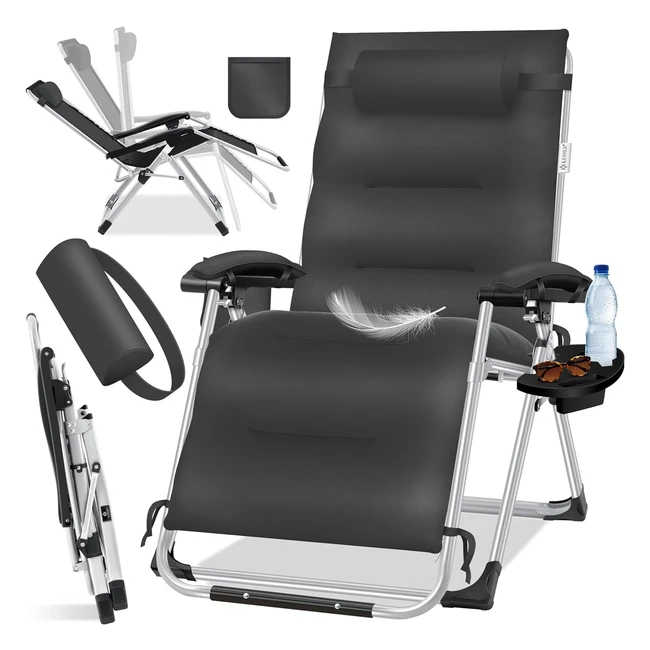 Kesser Sonnenliege XXL - Wettersfest  Belastbar bis 200kg - Ergonomisches Desig