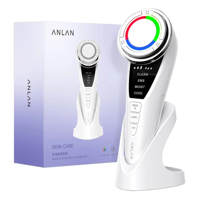 Massaggiatore Viso Antirughe Anlan 5 in 1 - Pulizia Profonda e Rimozione Acne P