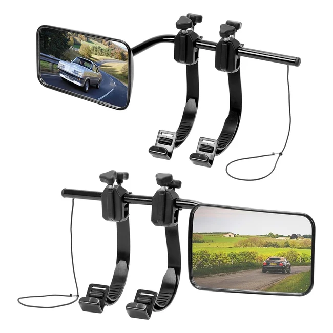 Espejos Convexos Suparee Caravana Coche - Extensión Ajustable Universal 2 Unidades