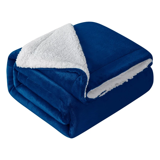 mixibaby Kuscheldecke extra dick und warm 150x200 cm dunkelblau