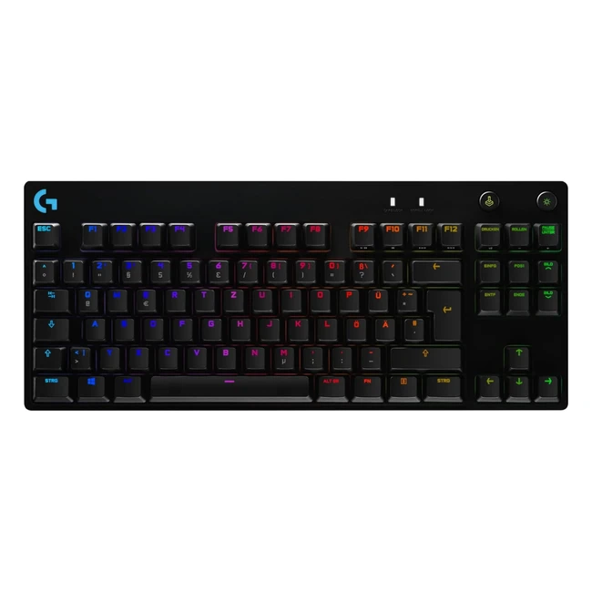 Logitech G Pro TKL Gamingtastatur GX Blue Switches Lightsync RGB Design QWERTZ S