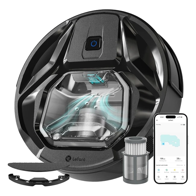 Robot aspirateur Lefant M320 6000Pa aspiration précise détection obstacles idéal poils animaux cheveux sols durs tapis