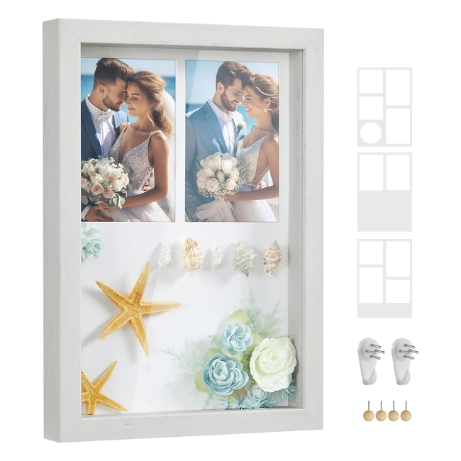 Songmics Bilderrahmen 3 Passepartouts Fotorahmen 102 x 152 cm Vintagewei RPF01