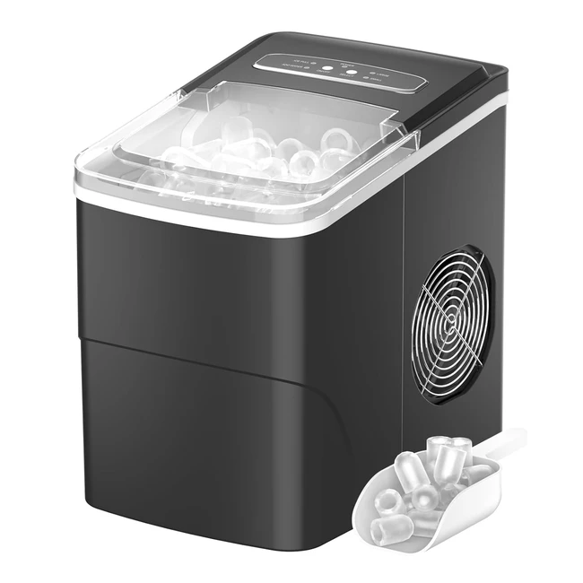 Macchina Ghiaccio 12kg24h 22l Casa Professionale SL - Pronto in 69 minuti - Nero