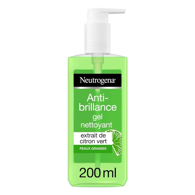 Neutrogena Gel Nettoyant Visage Antibrillance Citron Vert 200ml