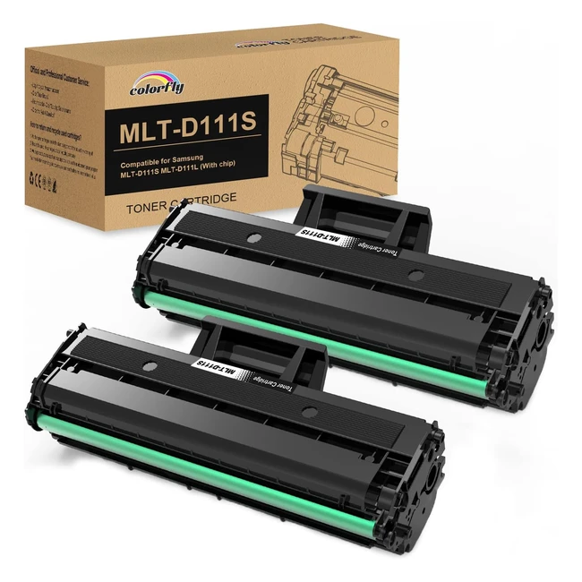 Toner Colorfly D111S per Samsung MLTD111S MLTD111L Nero - Alta Qualit - 1800 P