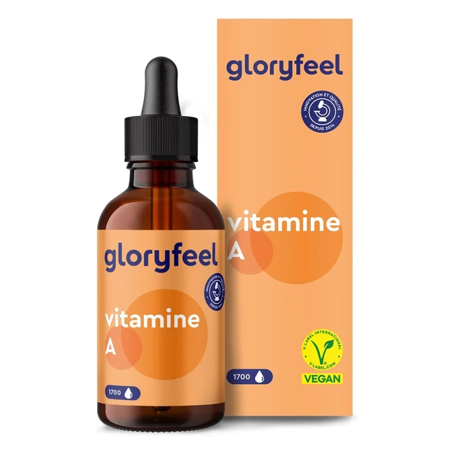 Vitamine A 5000 UI 1500g Haute Dose Journalière 100% Vegan - 1700 Gouttes