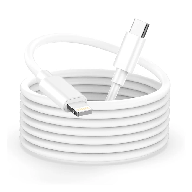 Cavo USB C Lightning 3 Metri Certificato Apple MFI per iPhone 14 13 12 Pro Max - Ricarica Rapida