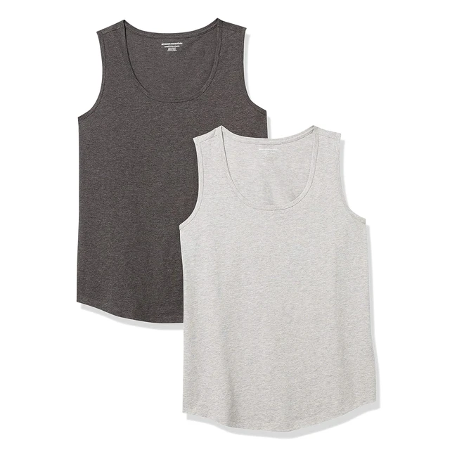 Amazon Essentials Damen 100 Baumwolle rmelloses Tank Top 2er Pack - Klassisch