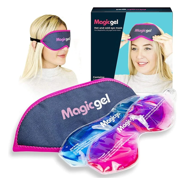 Magic Gel Heated Eye Mask with 2 Gel Packs - Soothing Relief for Dry Eyes  More