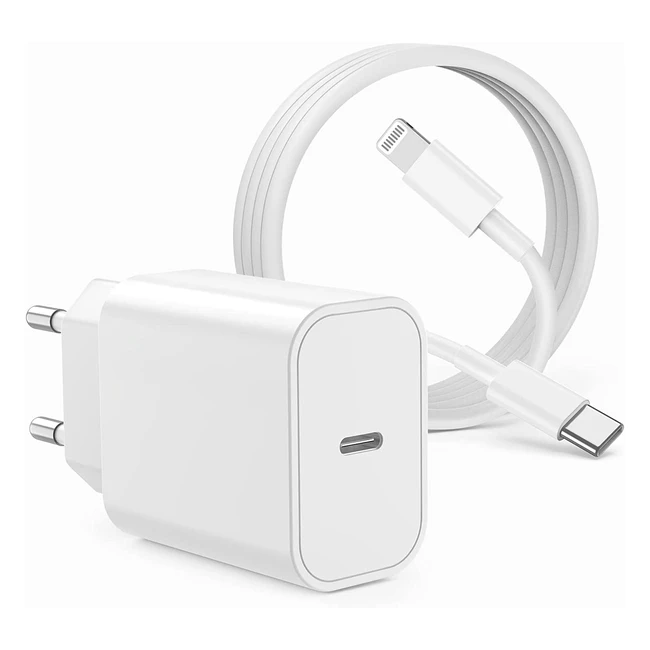 Chargeur Rapide iPhone 14 13 MFI Certifi 20W USB C avec Cble Apple Original