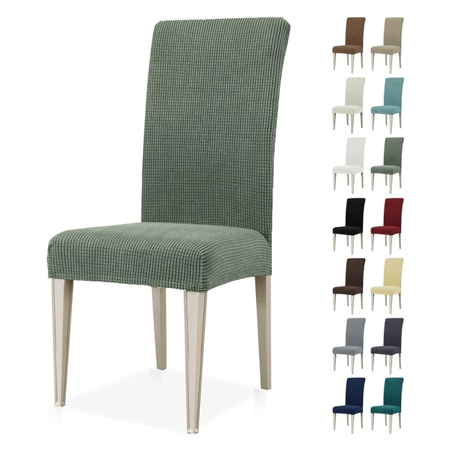 Housse de chaise extensible YStyle 4 pices - Moderne - Vert clair