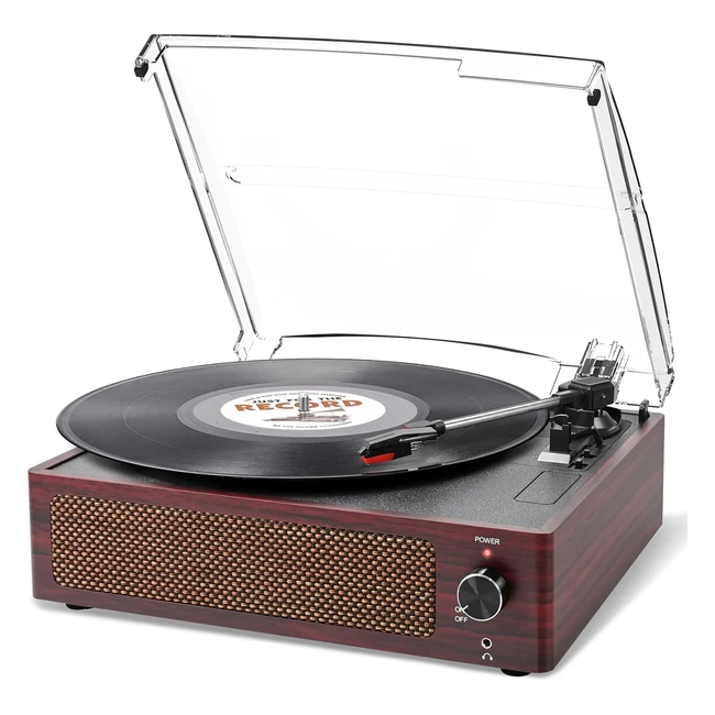 Tocadiscos Inalámbrico Trynnay LP 3 Velocidades Cherry