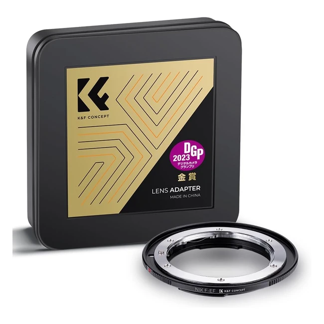 KF Concept NIK to EOS Lens Mount Adapter for Nikon Nikkor FAI Mount Lens - Manual Control, Focus to Infinity