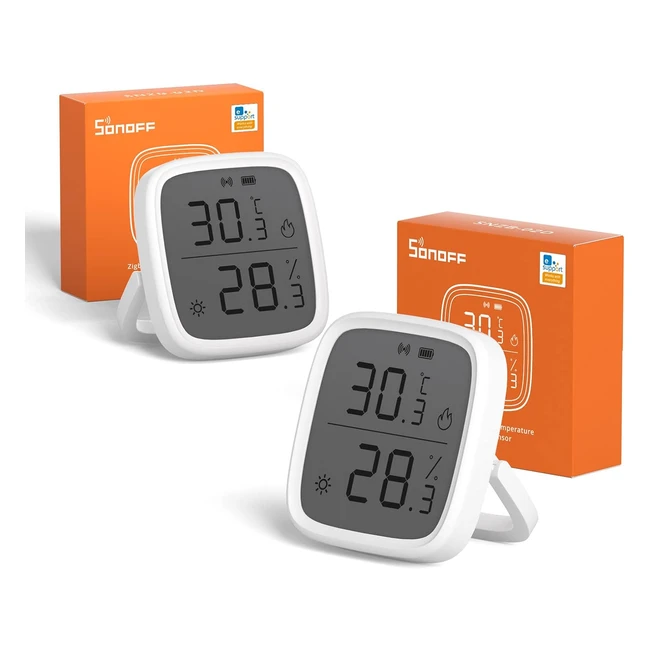 Sensore di Temperatura e Umidit Zigbee Sonoff SNZB02D - Display LCD - Compatib