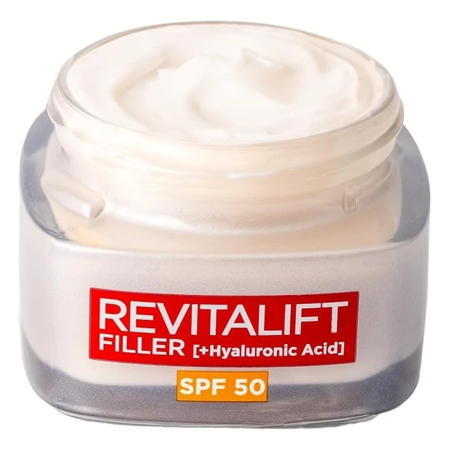 L'Oreal Paris Revitalift Filler SPF50 Anti-Ageing Cream 50ml - Hyaluronic Acid Wrinkle Smoother
