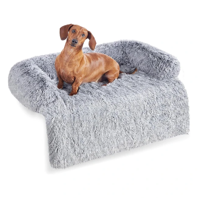 Feandrea FluffyHug Dog Sofa Bed Medium Dogs 95 x 85 cm Grey - PGW222G01