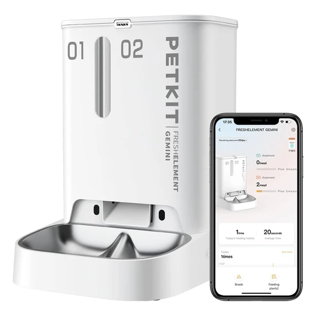 Comedero Automático para Gatos Petkit Gemini 5L - WiFi 24G