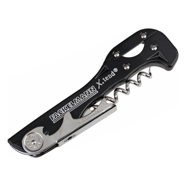 Tirebouchon Limonadier Double Levier FM Professional 49807 - Acier Inoxydable Rouge Noir 13 x 15 cm