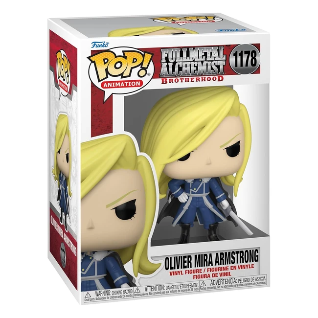 Funko Pop Animation FMA B Olivier Milla Armstrong A with Sword Vinyl Figure