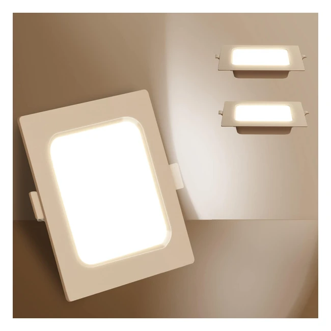Spot Encastrable LED Extra Plat 20W Blanc Chaud 3000K AC 230V - Lot de 2