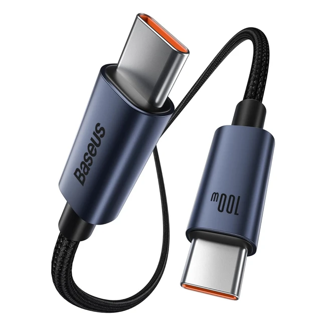 Baseus Cble USB C vers USB C Charge Rapide 100W 2m - Cable Type C 5A avec PD 3
