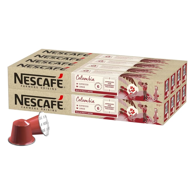 Nescaf Farmers Origins Colombia Espresso 8x10 Capsules de Caf Intensit 6