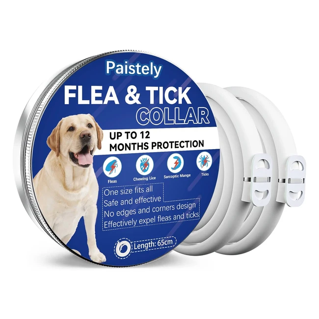 Collare antiparassitario per cani 100% naturale 65cm - Protezione efficace antipulci e antizecche