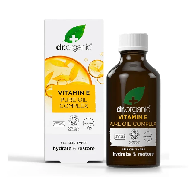 Aceite Puro de Vitamina E Dr Organic 50ml - Nutritivo y Elasticidad Piel