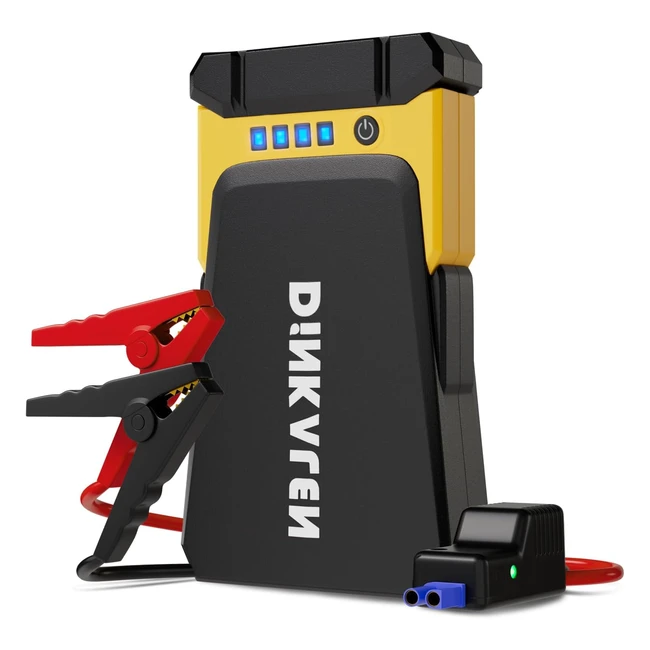Dinkalen Arrancador de Bateras Coche 15800mAh 1200A Gasolina Diesel Carga Rp