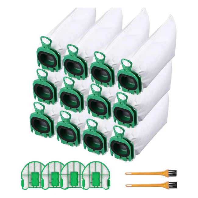 Sacchetti per aspirapolvere Vorwerk VB100 FP100 - Kit di ricambio con 4 filtri