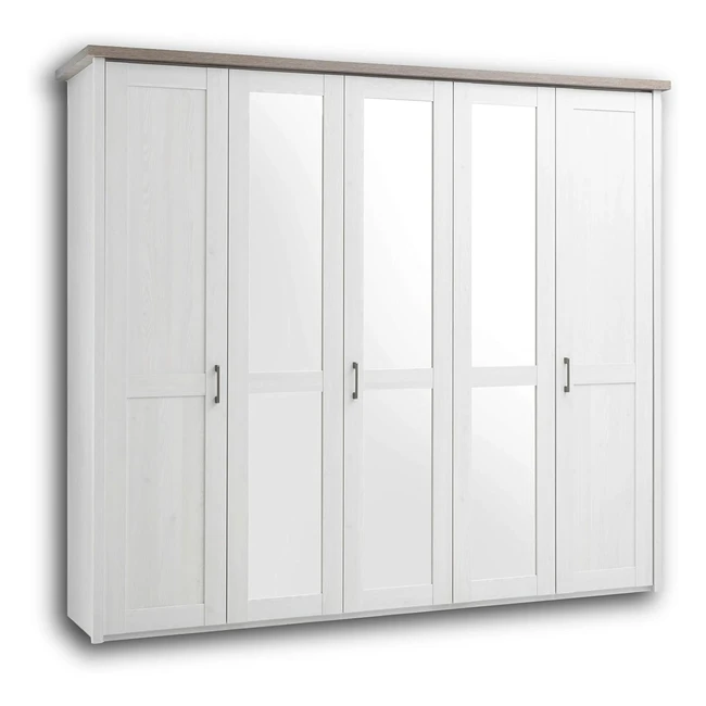 Eleganter Kleiderschrank im Landhausstil 5trig Luca Pinie Wei Trffel