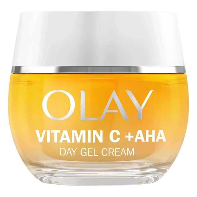 Olay Vitamin C Day Gel Cream with AHA, Niacinamide, and Vitamin E - Brightening Skincare 50ml