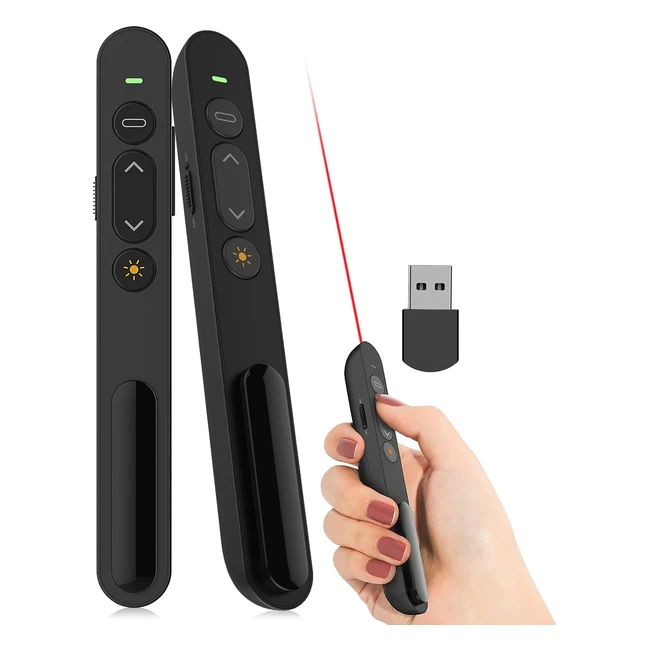 Puntatore Presenter Wireless 24GHz - Penna Telecomando Cambio Slides - Presentaz