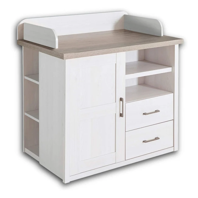 Stella Trading Baby Wickelkommode Pinie Wei  Trffel 106x102x75 cm BHT