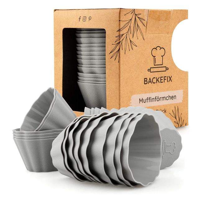 Backefix Pirottini Silicone Muffin Set 24pz 75x4cm XXL Senza BPA