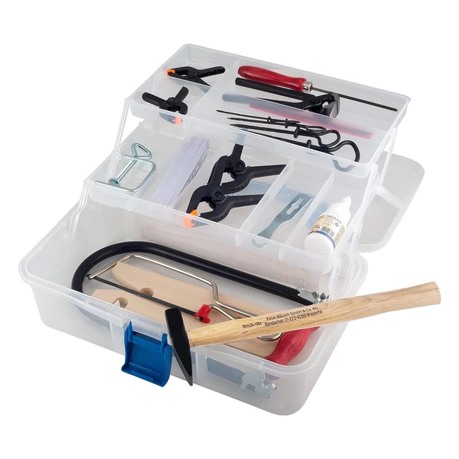 pebaro 650 Laubsgeset in Kunststoffbox 35 Teile - Praktischer Koffer - Made in G