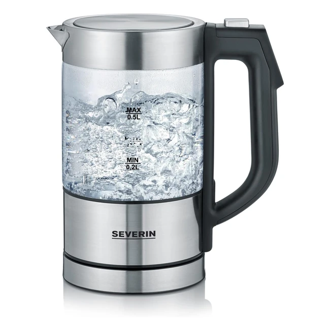 Bouilloire Verre Inox 05L 100W Température Réglable Maintien Chaud Compacte WK 3458