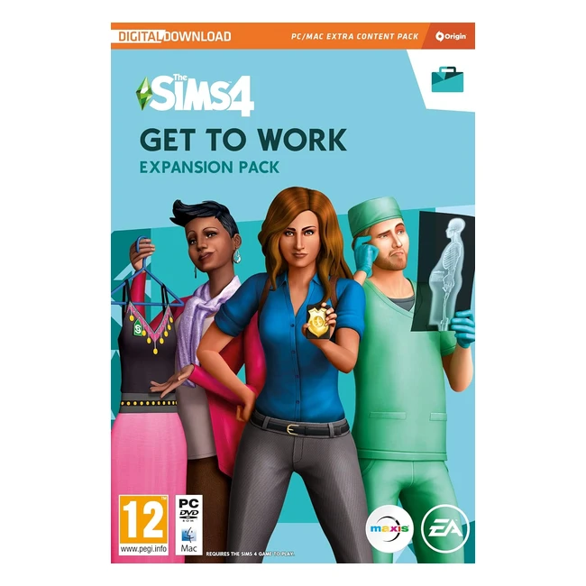 The Sims 4 Get to Work Expansion Pack PCMAC - Save Lives Solve Crimes Experim