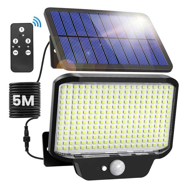 Faretti Solari LED Esterno 266 LEDs 1400lm 2200mAh IP65 Telecomando