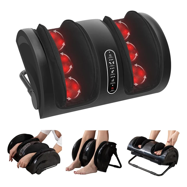 Snailax Shiatsu-Fußmassagegerät mit Wärme | Beinmassagegerät elektrisch mit Kneten und Rollen | Schmerzlinderung | Geschenke für Männer, Väter, Frauen