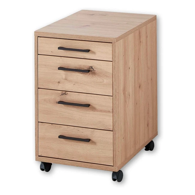 Stella Trading Inno4Home Rollcontainer Schreibtisch Artisan Eiche Optik - Mobile
