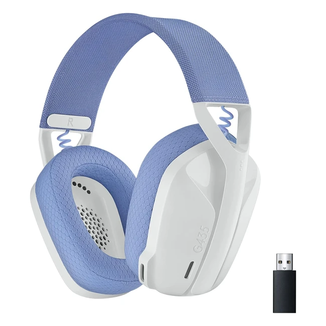 Logitech G435 Lightspeed Wireless Gaming Headset - Leichtgewichtige Over-Ear Kopfhörer mit Mikrofonen - 18h Akkulaufzeit - Dolby Atmos - PC PS4 PS5 Mobile Switch
