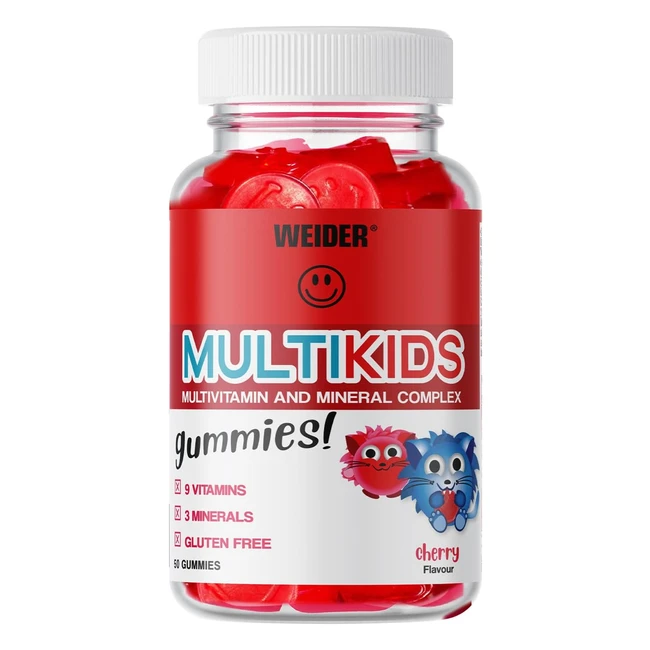 Weider Multikids Gummies - Complejo Vitamnico para Nios - Ref 123456 - Fort