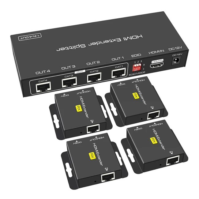 Splitter HDMI 1 in 4 out 50m165ft - VedIndust - Supporto EDID 1080p - POC