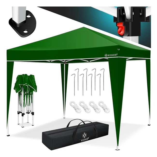 Kesser Pavillon 3x3m wasserdicht inkl. Tasche Popup Klicksystem UV-Schutz 50