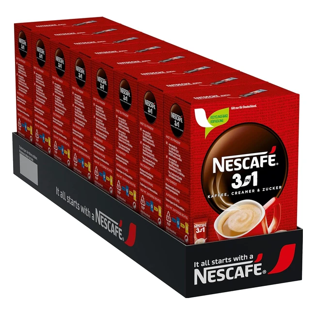 NESCAF 3in1 Kaffee Pulver Sticks lslicher Bohnenkaffee mit Milchpulver und Z