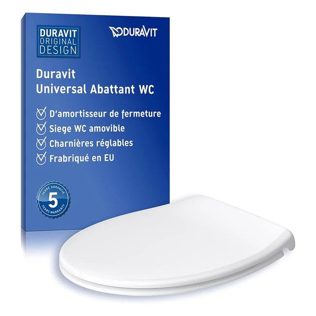 Abattant WC Duravit Universel Forme Ovale Quick Release Blanc