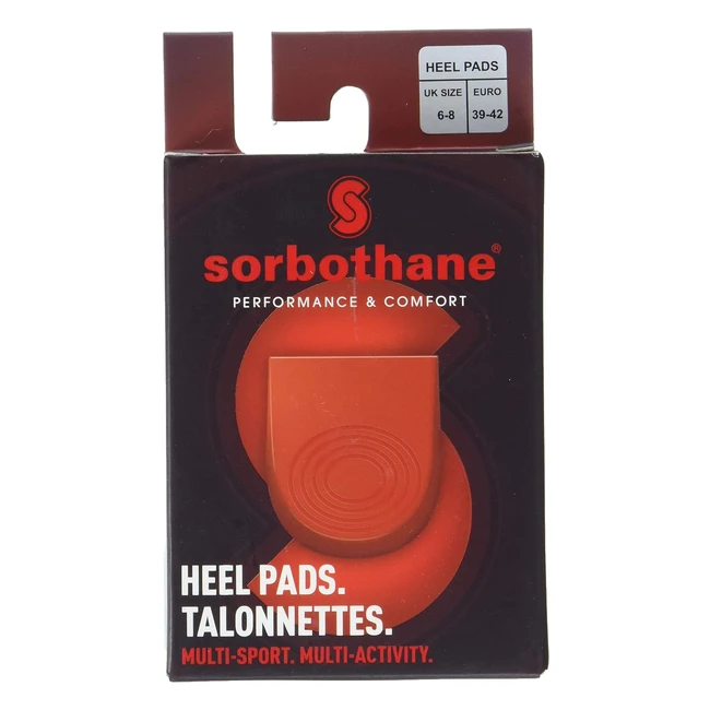 Sorbothane Heel Inserts for Runners & Walkers | Absorbing Shoe Insert | Small UK 3-5 | Shock Absorbing | Red